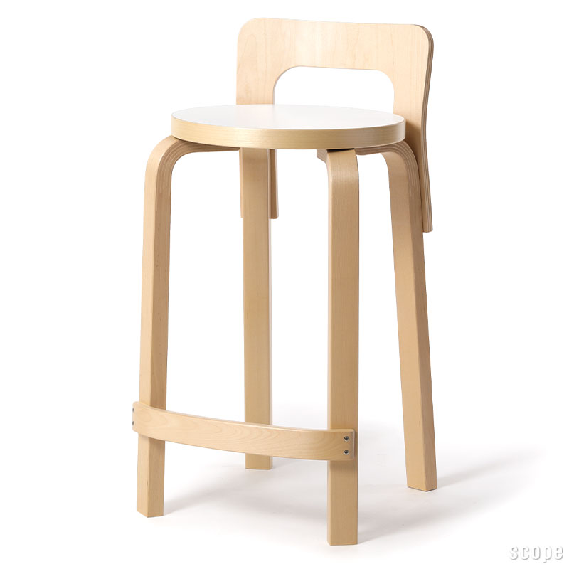 scope version.Rの【1点購入につきアルテックノベルティプレゼント！】アルテック / K65 ハイチェア ホワイトラミネート [artek / High Chair](チェア・椅子)