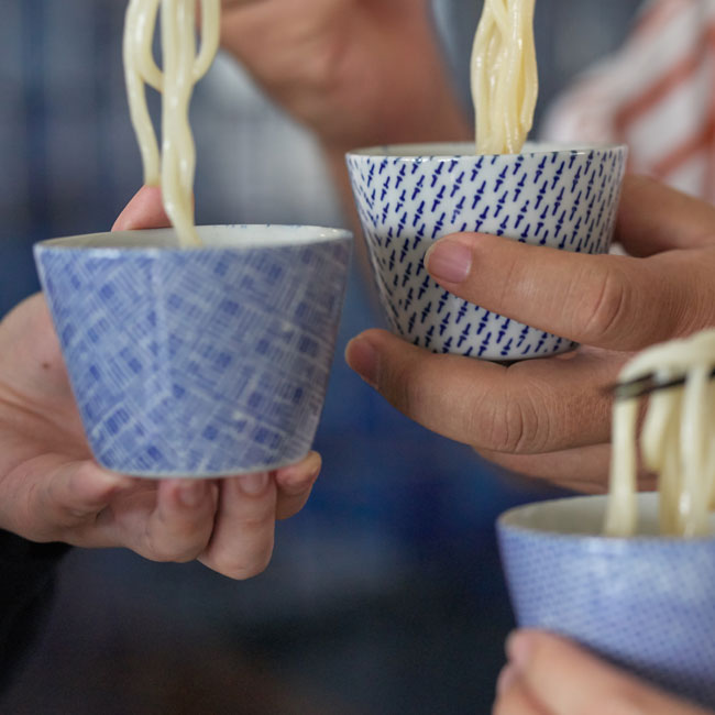 【受注生産】幻の焼き物臼杵焼 稜花蕎麦猪口(白) 2個セット 直径約7.5cm×高さ6cm 小鉢 和食器 生活雑貨 キッチン 手作り 食洗器 電子レンジ対応 石仏観光センター【送料無料】