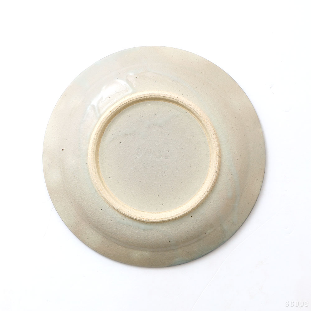 【0128】東屋 / 伊賀石本 花絵皿 七寸半 菜の束