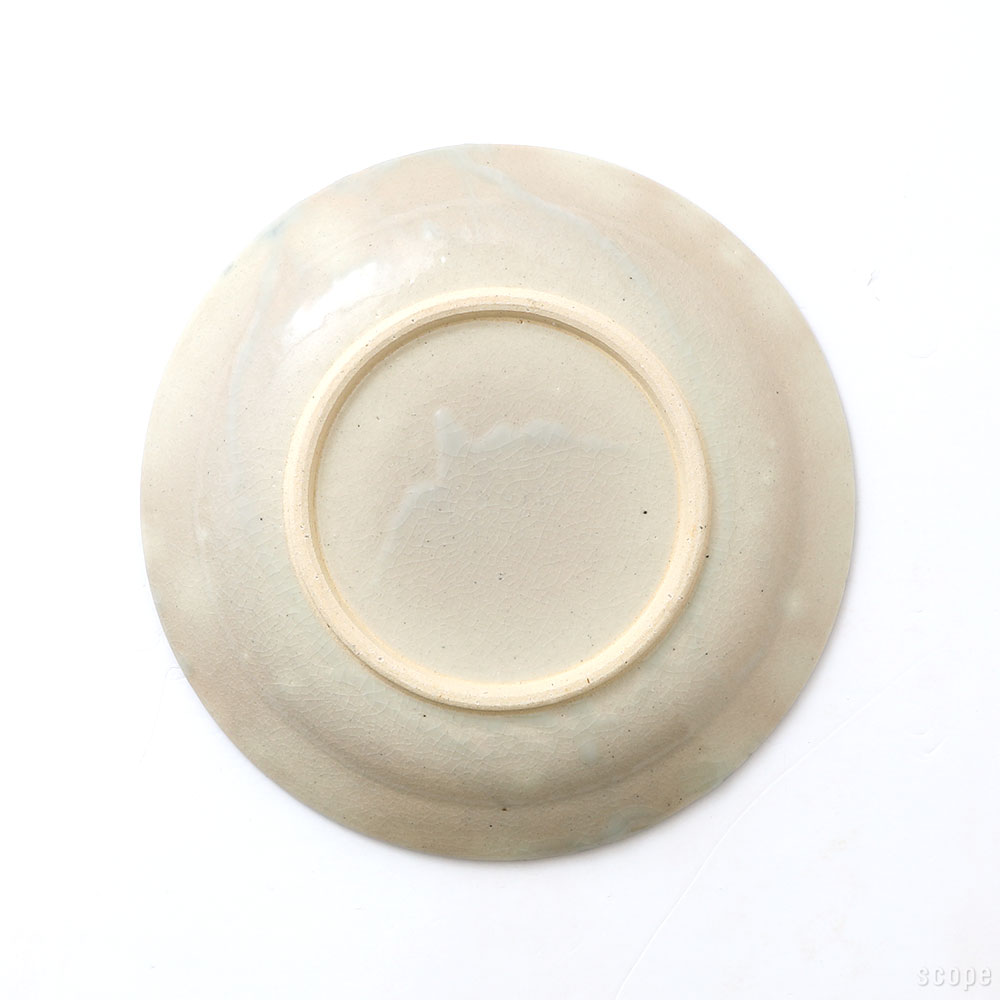 【0129】東屋 / 伊賀石本 花絵皿 七寸半 菜の束