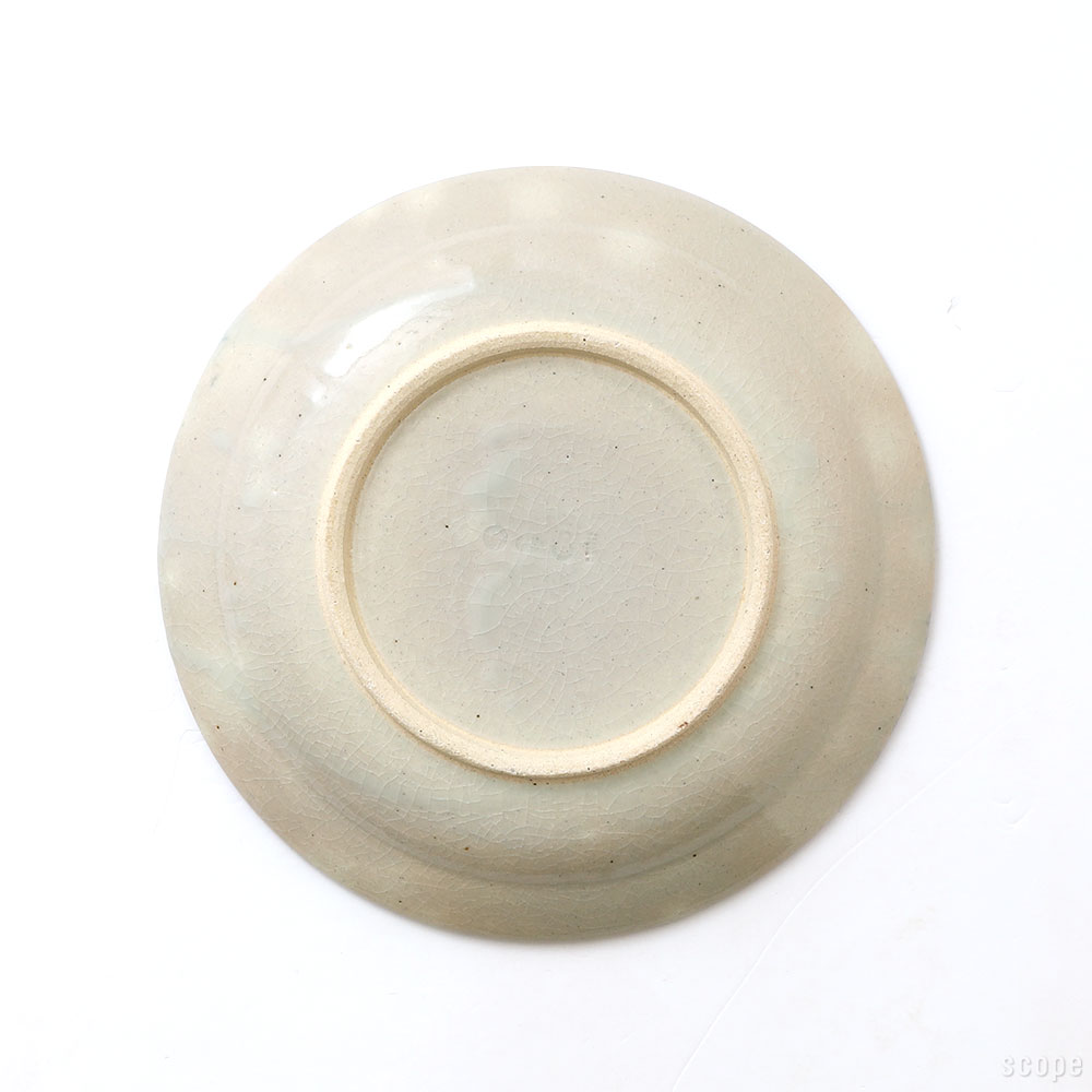 【0136】東屋 / 伊賀石本 花絵皿 七寸半 菜の束