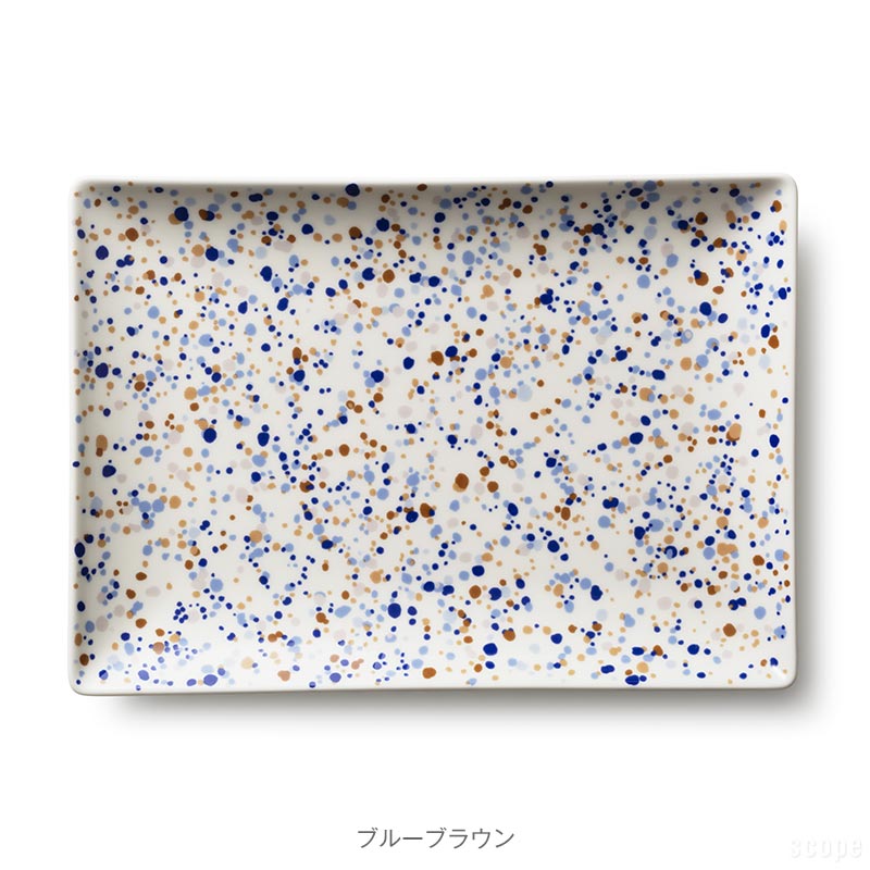 イッタラ / オイバ トイッカ コレクション ヘレ A4 プレート 21x29cm ブルーブラウン [iittala Oiva Toikka Collection Helle]