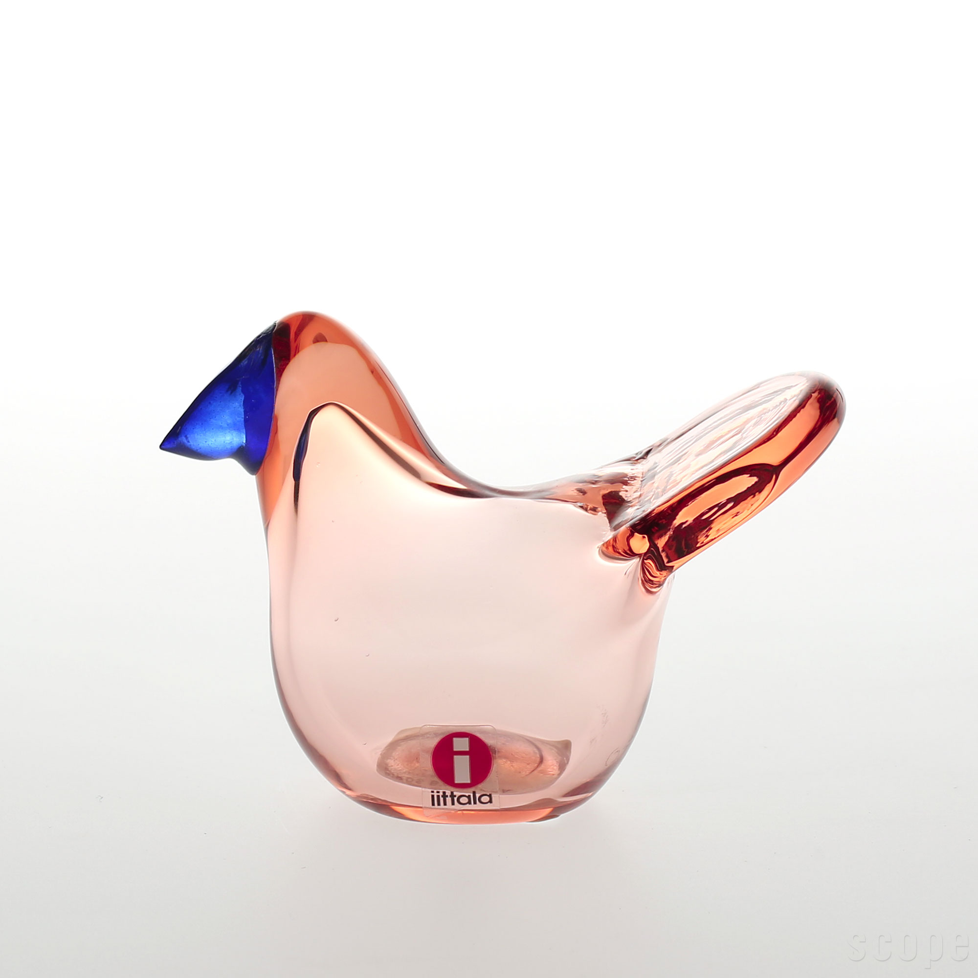 【0537】イッタラ / バード バイ オイバ トイッカ Sieppo サーモンピンク×ブルー [iittala / Birds by Oiva Toikka]のサムネイル