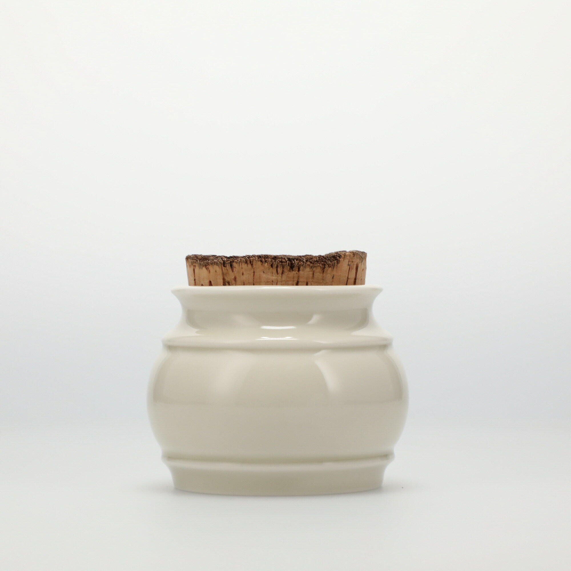 【4772】スコープ / キッチンツールキャニスター 75mm 樽 グレー 鬼皮コルク付 [SCOPE]