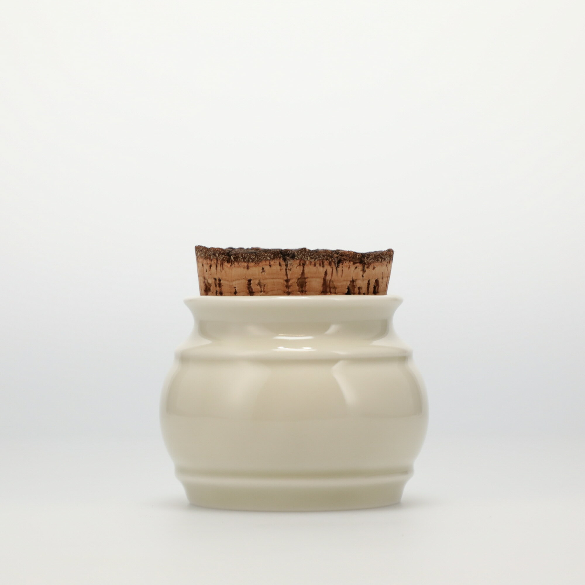 【4924】スコープ / キッチンツールキャニスター 75mm 樽 グレー 鬼皮コルク付 [SCOPE]