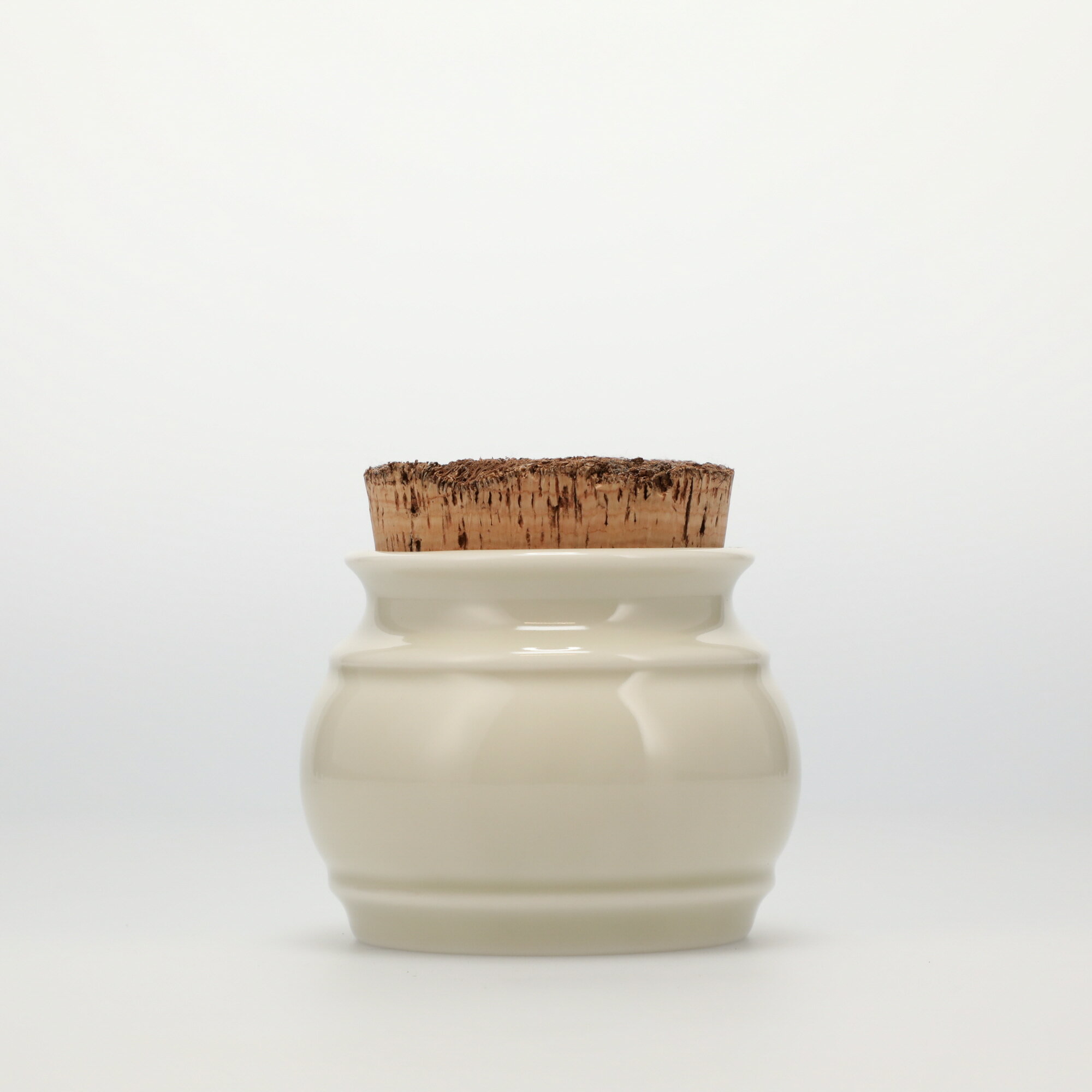 【4932】スコープ / キッチンツールキャニスター 75mm 樽 グレー 鬼皮コルク付 [SCOPE]