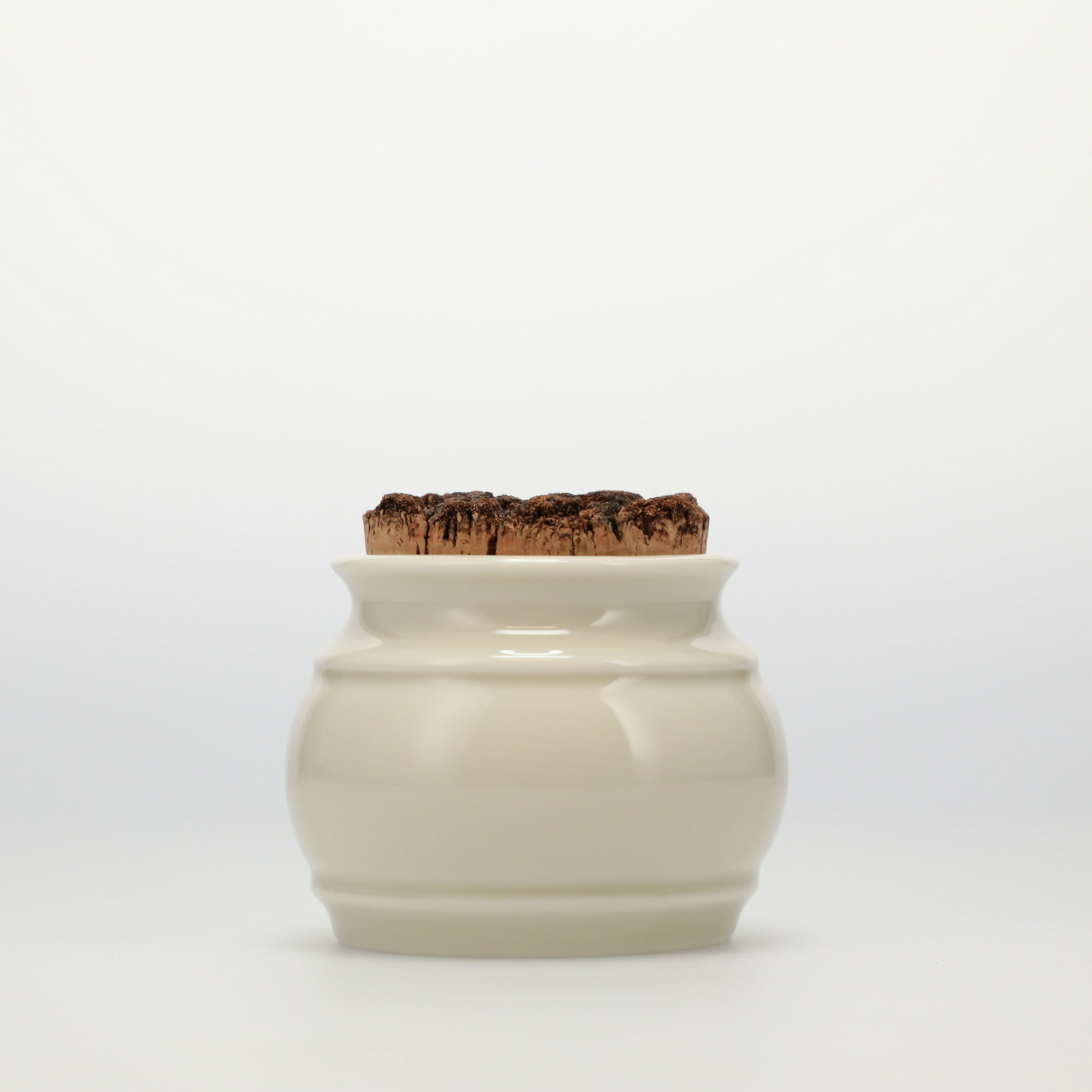 【4939】スコープ / キッチンツールキャニスター 75mm 樽 グレー 鬼皮コルク付 [SCOPE]