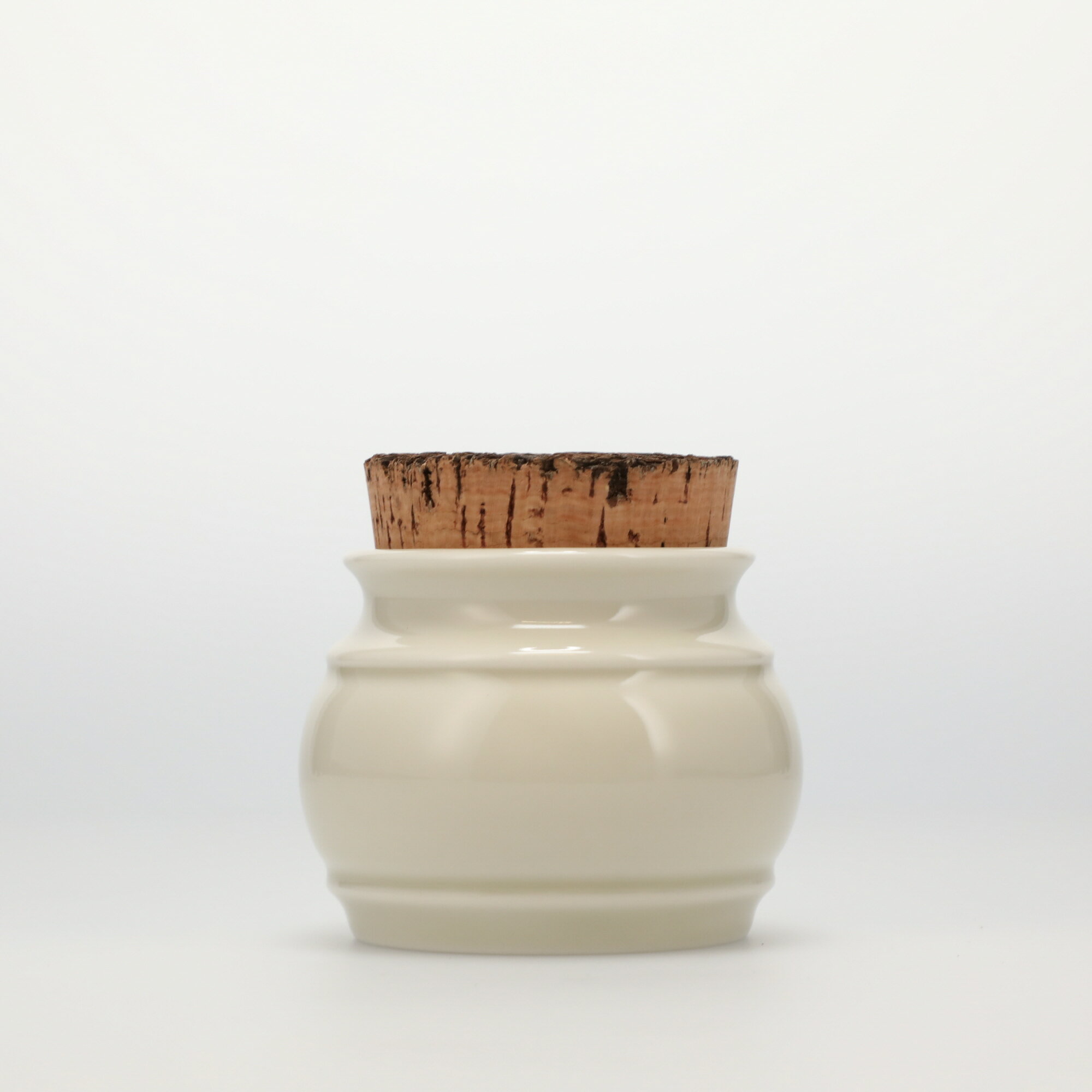 【4955】スコープ / キッチンツールキャニスター 75mm 樽 グレー 鬼皮コルク付 [SCOPE]