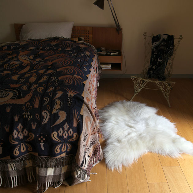Organic Sheep Sheepskin ロングヘア ナチュラル ホワイト