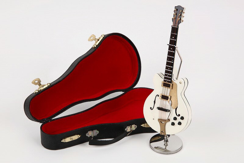ミニチュア楽器（G）　エレキギター　GE47W　17cm　ホワイト