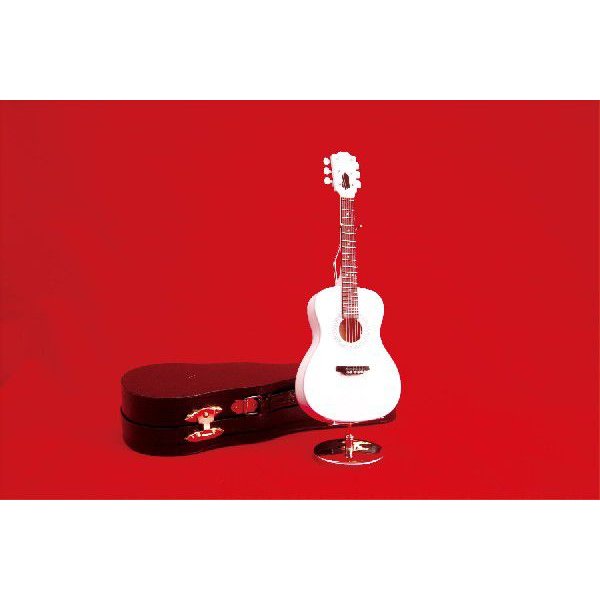 ミニチュア楽器（G）　フォークギター　17cm／WH　ホワイト