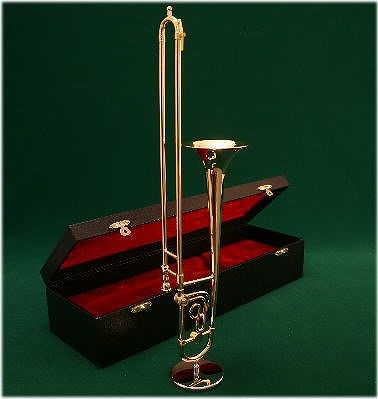 Rakuten - ミニチュア楽器　1／4サイズ　トロンボーン（ゴールド）　28cm