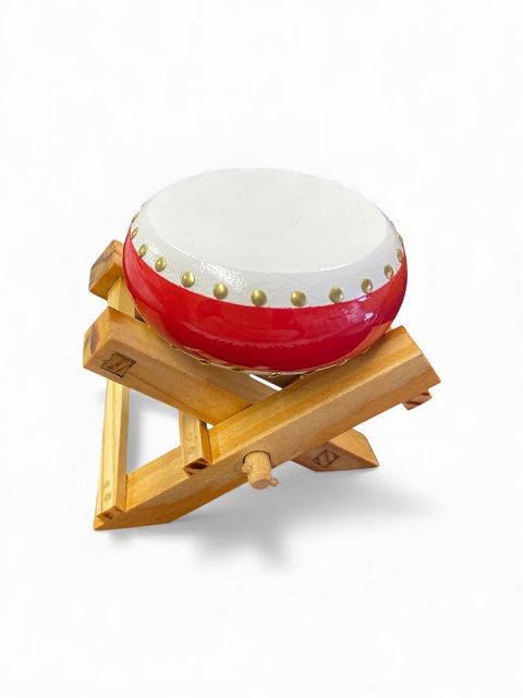 ミニチュア楽器　1／12サイズ　平太鼓　RD（赤）　5．5cm