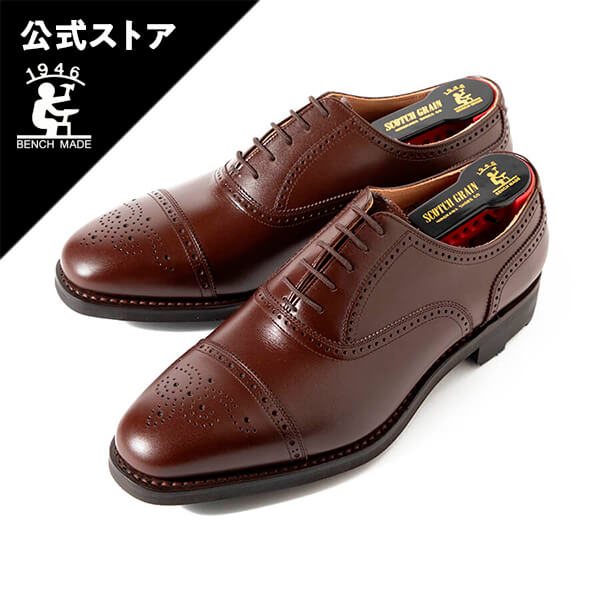 未使用 スコッチグレイン セミブローグ メダリオン レザー シューズ 24.5㎝ 中古・古着通販】SCOTCH GRAIN (スコッチグレイン) セミブローグ