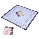 ハンカチ 3枚セット 40cm*40cm コットン100% メンズ チェック柄 大判 紳士ハンカチ 男性用 フォーマル プレゼント ブランド ギフト 柄ハンカチ...