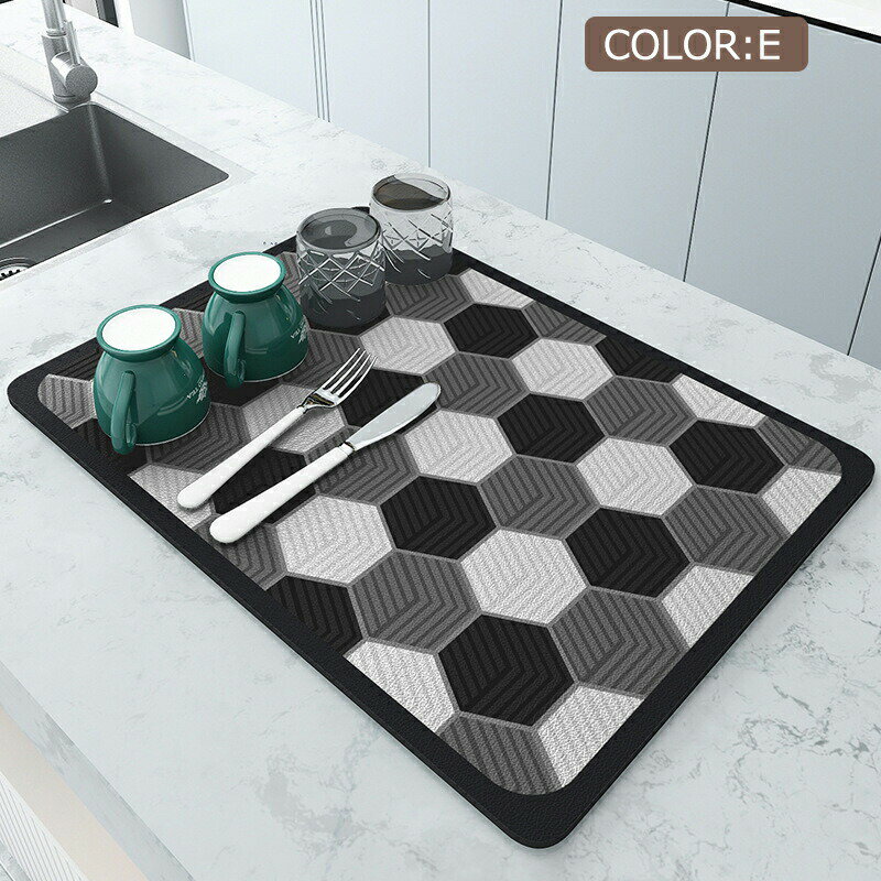 水切りマット吸水マット キッチン水切りマット 浴室 バスルーム 水切りマット速乾マット カップ ボウル..