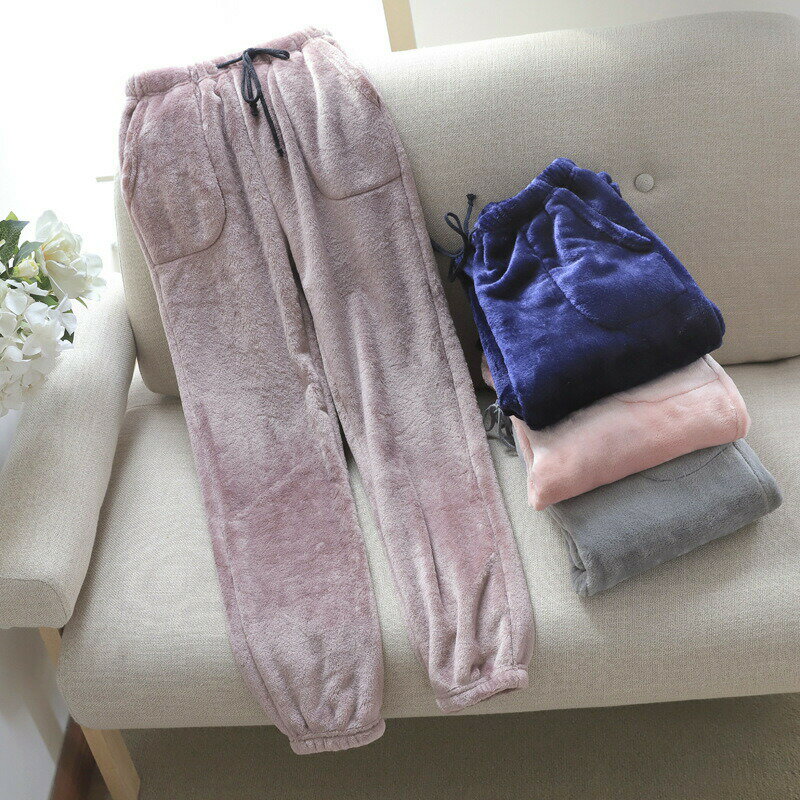 裏起毛 パンツ レディース ボトムズ ルームウェア パジャマパンツ もこもこ 暖かい 冬物 部屋着 ウェス..