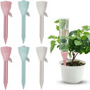 自動給水キャップ 自動給水器 6個セット 自動水やり器 植物自動じょうろ 散水 水やり 水遣り器 挿すだけ 各サイズペットボトル対応 園芸 植物 盆栽 野菜 留...
