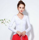 舞台ダンス衣装 7色 レディースヨガウエア トップス モダールバレエ/ベリーダンス衣装 ブラウス(Tシャツ) ラテン 古典ダンス衣装 レッスンウエア 練習着 ス...