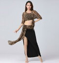 ベリーダンス衣装 セットアップ 大人 新作 Belly Dance 社交ダンス 練習着 レッスンウェア 半袖 ドルマン トップス+ロングスカート 花柄 豹柄 2...