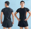 水着 上下セット メンズ 男性 ラッシュガード スイミング サーフパンツ オシャレ 二重 気まずいことを防ぐ 水陸兼用 フィットネス UVカット ビーチ 旅行 ...