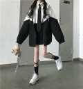 パーカー ジャケット ファッション レディース 長袖 フード付 春 秋 韓国風 ゆったり コート ジャンパー 体型カバー ブルゾン ストリート風 薄手 防風 軽量 大きいサイズ 楽天海外通販
