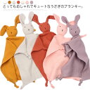 寝かしつけ用 ぬいぐるみ ベビー用 ミニブランケット にぎにぎ 赤ちゃん ぬいぐるみ付き タオル おくるみ うさぎ ぬいぐるみ毛布 柔らかい コットン 綿100...