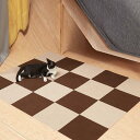 犬 滑り止め マットはってはがせるフロアマット 28*28cm 同色10枚セット 消臭 猫 水拭きOK 大判 滑りにくい 防炎 保温 微粘着 床を傷めない 犬用...