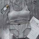 ショーツ リブ 大人 ガールズ レディース 2点セット ジュニア下着セット 下着 パッド付き カップ付き 女の子 インナー ブラジャー パンツ アンダーウェア スポーツブラ 無地 中学生 小学生 2点セット キッズ