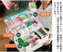 薬 収納 ボックス 救急箱 薬入れ 取っ手付き コンパクト 大容量 おしゃれ 救急ボックス 医療ボックス 薬箱 防災 手当たり 三段 16×28×20cm 片付け簡単 文房具入れ 携帯便利 持ち運び 旅行 出張 透明 折りたたみ プラスチック
