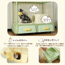猫ケージ 掃除しやすいトレーケージ キャットケージ 2段 多頭飼い 大型 キャスター付き 引き出しトレー 組み立て簡単 猫ドア キャットハウス ペット ゲージ 猫 ゲージ ネコ ハウス 留守番 保護 脱走防止 ペットケージ