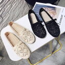 パンプス 痛くない ローヒール ぺたんこ 脱げない 刺繍レース メッシュ 歩きやすい 疲れない 履きやすい 通勤 仕事 立ち仕事 小さいサイズ 走れる 通気性抜群 フラットシューズ レディース靴 ファッション 涼しい 黒 ブラック 大きいサイズ