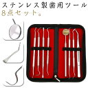 デンタルツール 8点セット 歯用ツール セット 歯石取り 器具 歯垢 ヤニとり ステンレス製 歯石除去 歯の清掃ツール 歯用ミラー 歯 デンタルケア 口内ケア