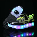 女の子 2輪式 LED灯付き 子供 キラキラ 光る スポーツ USB充電 ローラーシューズ 靴 大人 レディース メンズ 男の子 ローラースケート ローラースニーカー 通気性 運動靴 白 スニーカー シューズ 初心者 キッズ ブラック 黒 ホワイト キッズ