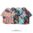 夏新作 20色 アロハシャツ ビーチ カジュアル 半袖シャツ プリントシャツ メンズ カジュアルシャツ 柄シャツ 半袖 シャツ トップス メンズファッション おもしろ柄 花柄 アロハ Tシャツ 総柄 プリント 個性的