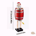 \新品応援2個セット/面白いタバコディスペンサー いたずら自動バウンスタバコケース木製の樽に入ったサンタクロースのタバコ箱の置物像 サンタのタバコケースホルダー 男性へのいたずらギフト クリエイティブパロディー 再利用可能 サンタクロースの樽自動弾たばこケース