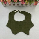 かわいい コットン よだれかけ 女の子 吸収性 スタイ 男の子 花びら型 【4枚セット】 セット 綿 シンプル よだれカバー 赤ちゃん スナップボタン ビブ ベビー 出産祝い 食事 通気性 おしゃれ 保育園 ガーゼ