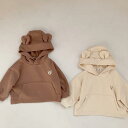 【】ベビー パーカー 子ども服 男の子 女の子 プルオーバー スウェット ベビー服 フード付き クマ耳 フード おしゃれ 赤ちゃん 新生児 綿 コットン 可愛い...