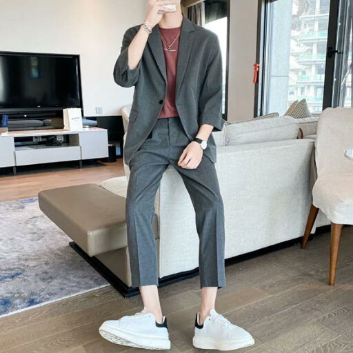 テーパード パンツ セットアップ カジュアルスーツ メンズ L 夏 秋 テーラードジャケット 上下セット M LL 紳士服 XL 大きいサイズ 春 テーパード パンツ セットアップ カジュアルスーツ メンズ L 夏 秋 テーラードジャケット 上下セット M LL 紳士服 XL 大きいサイズ 春