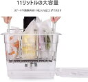 低温調理器専用 フードコンテナー 角型フードコンテナー 11L 32*26*20cm 大容量 専用蓋付き 真空調理法保存容器 sous vide コンテナー 目盛り付き【本体のみ・ラック別売 】 6L/11L/25L