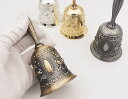 ハンドベル 単品 1個 呼び鈴 手振りベル 手振鈴 卓上ベル コールベル ディナーベル サービスベル ウェディングベル チャイム 受付 カフェ 店舗 レストラン お店 パーティー レトロ アンティーク調 花模様 薔薇 バラ フラワー お洒落 上品 エレガント インテリア雑貨
