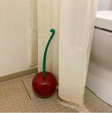 トイレブラシ 掃除ブラシ 収納ケース付き トイレ用品 トイレ掃除 便器磨き 清掃用品 掃除用具 床置き 柄付き 蓋付き さくらんぼ型 チェリー型 インテリア用品 かわいい おしゃれ キュート ワイン 緑 橙 赤