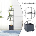 トレリス付きプランター 植物サポートポット 実用的な植木鉢 トマトケージ つる植物用 上げ底ガーデンベッド ホームバルコニーデッキ