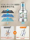 蛇口 先端 シャワー ヘッド 水質ろ過 節水 40% 360°回転 3速水速 冷熱水兼用 洗面台 キッチン 水洗い クリーン 回転可
