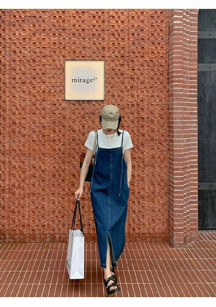 ジャンパースカート サロペット ワンピース レディース デニム ワンピース オーバーオール オールイン..