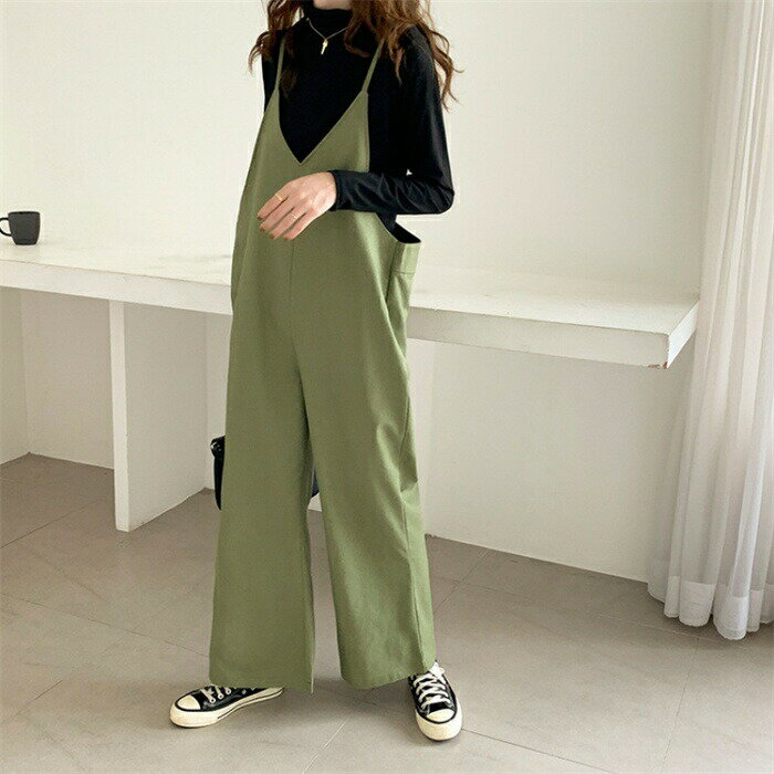 サロペット パンツ オールインワン レディース サロペットパンツ ワイドパンツ パンツドレス オーバーオール ワイド ガウチョパンツ 重ね着 無地 レイヤード ゆったり 体型カバー カジュアル おしゃれ シンプル 細見え 着瘦せ 通勤 通学 20代 30代 40代 50代