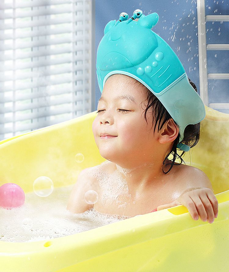 シャンプーハット 子供用 キッズ ベビー シャワーキャップ バスバイザー カニ 可愛い サイズ調整可能 ..