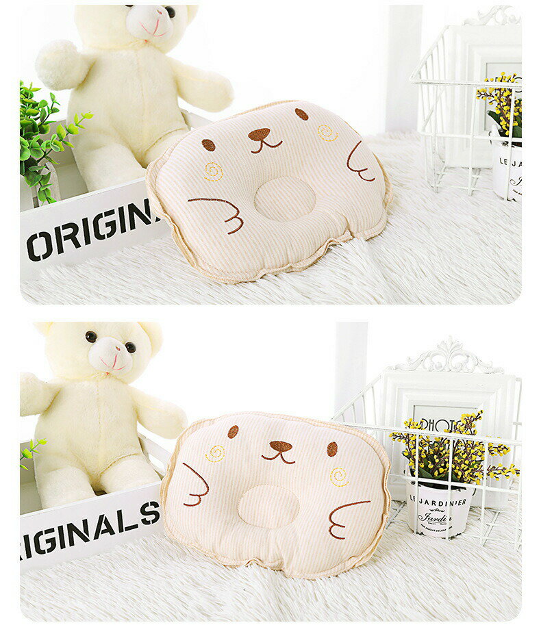 ベビー枕 ベビーピロー 赤ちゃん ベビー 新生児 ピロー まくら ベビー用品 スクエア アニマル 動物 かわいい シンプル 3