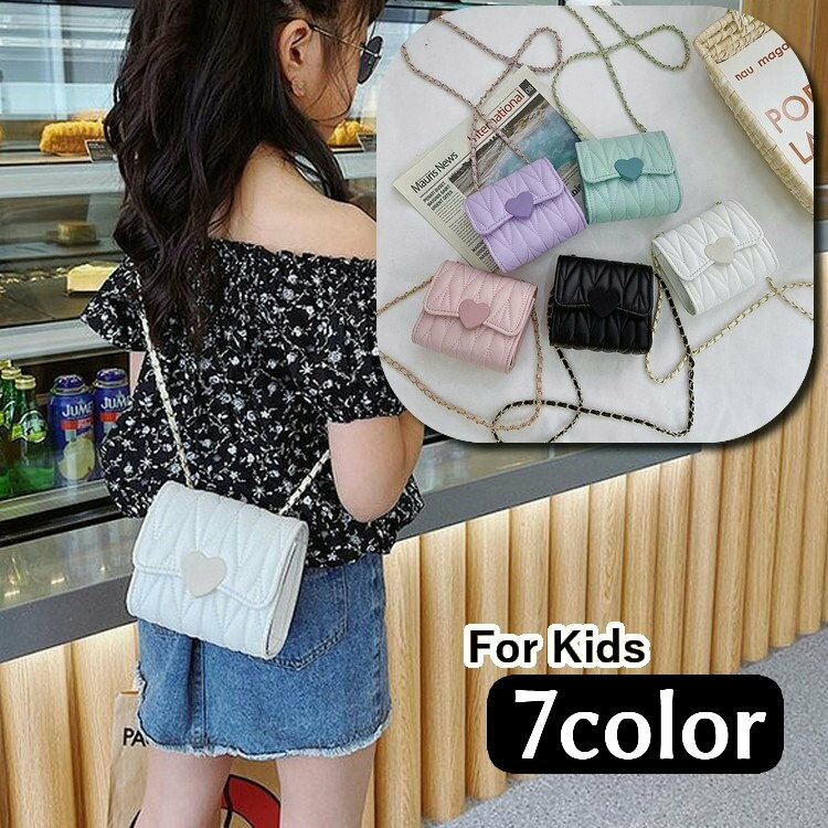 ポシェット ポーチ ミニショルダーバッグ 斜め掛けミニバッグ 子供用 キッズ 女の子 キルティング調 チ..