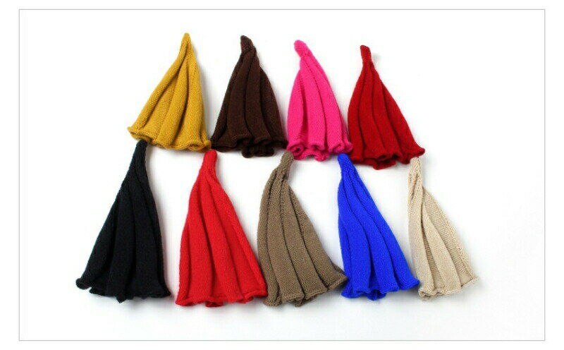 ニット帽 帽子 小人帽 とんがり帽子 キッズ 子供用 ユニセックス 女の子 男の子 ファッション小物 シン..